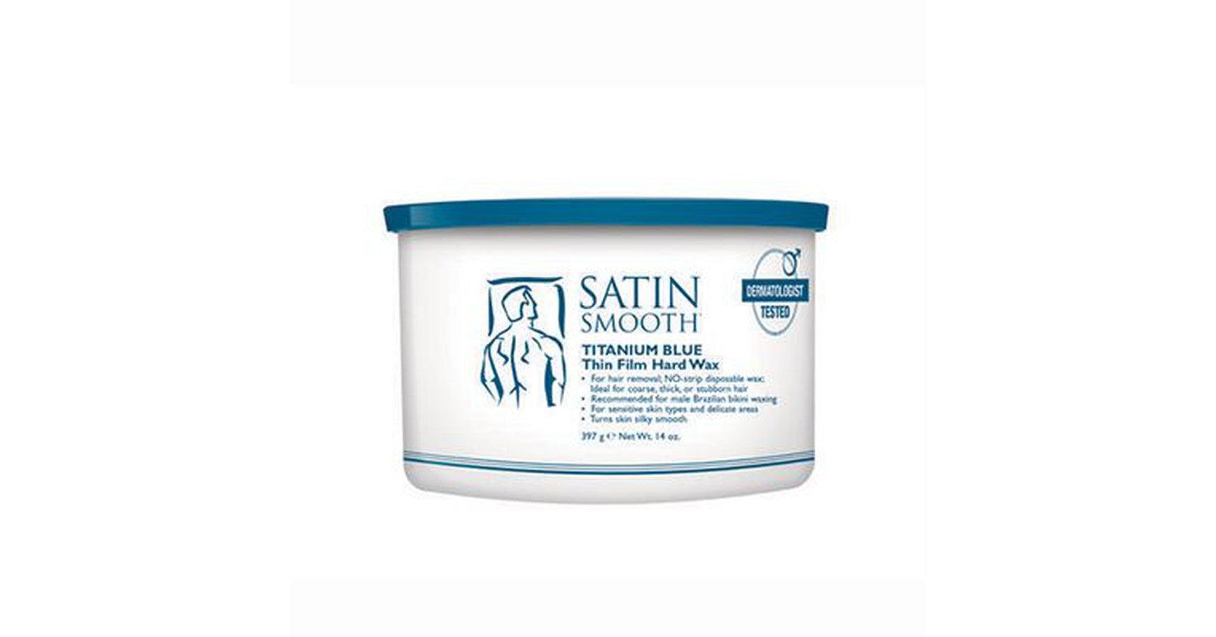 Satin Smooth Titanium Blue Thin Film Hard Wax (14oz)