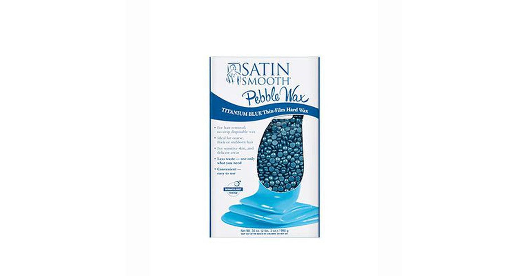 Satin Smooth Titanium Blue Thin Film Pebble Wax (35oz)