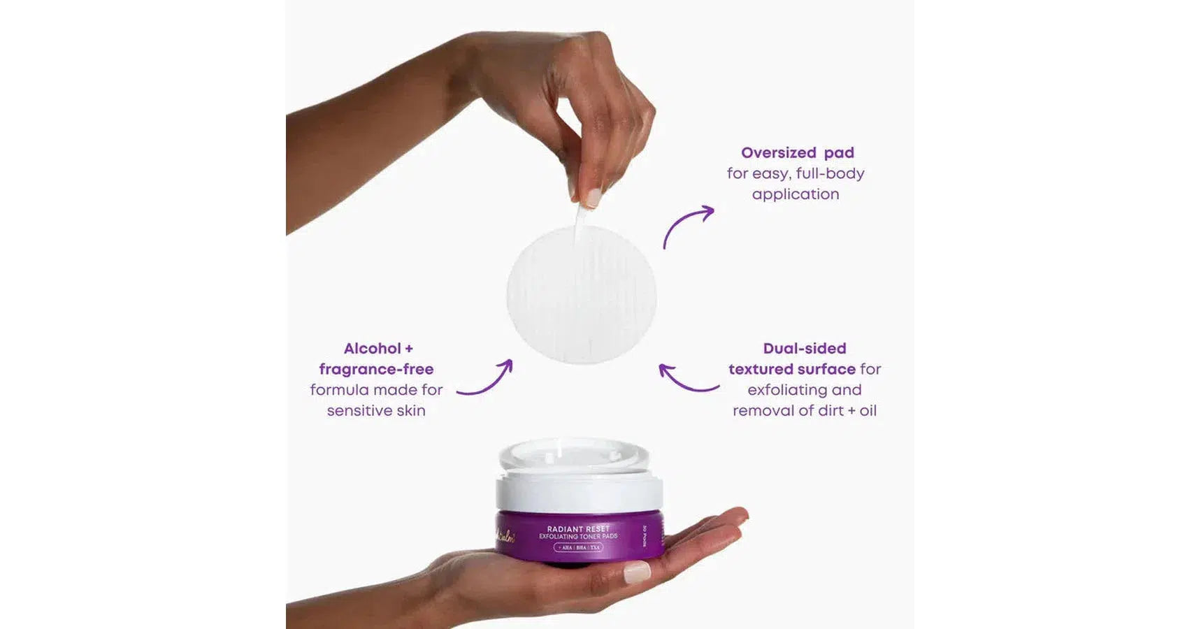 Bushbalm "Radiant Reset" Exfoliating Toner Pads (30/jar)