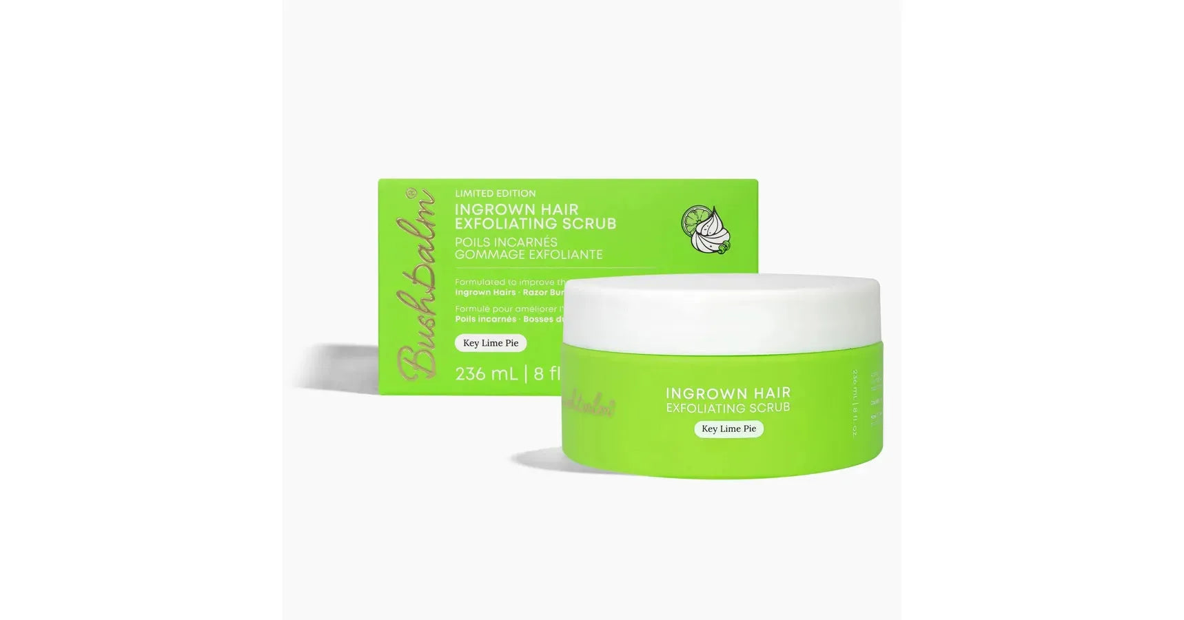 Bushbalm Key Lime Exfoliating Scrub Ingrown Hair (8oz/236ml)
