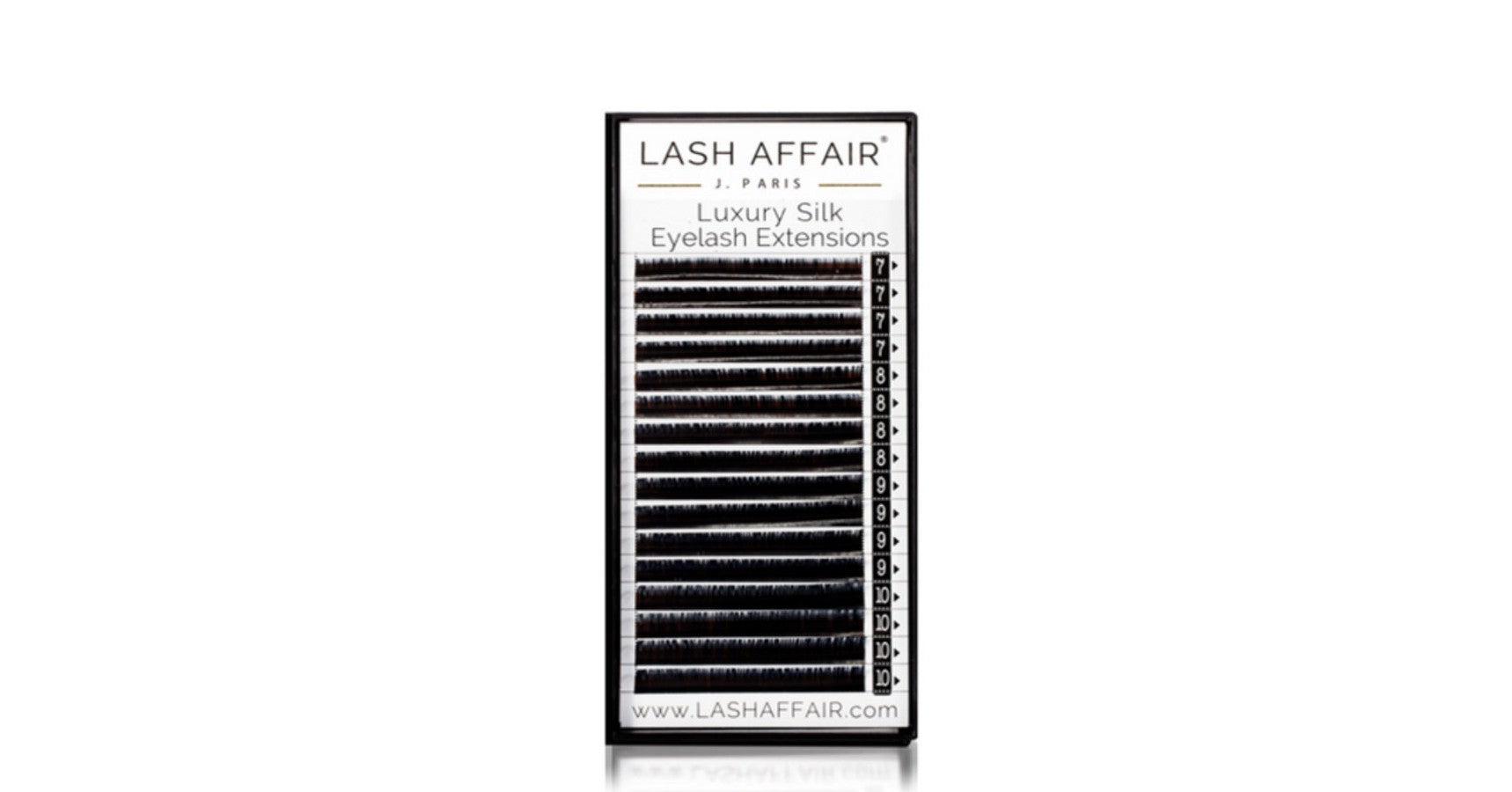 Lash Affair Classic Silk Lashes Mixed Length L-Curl: Short 7-10mm x .15 - Black