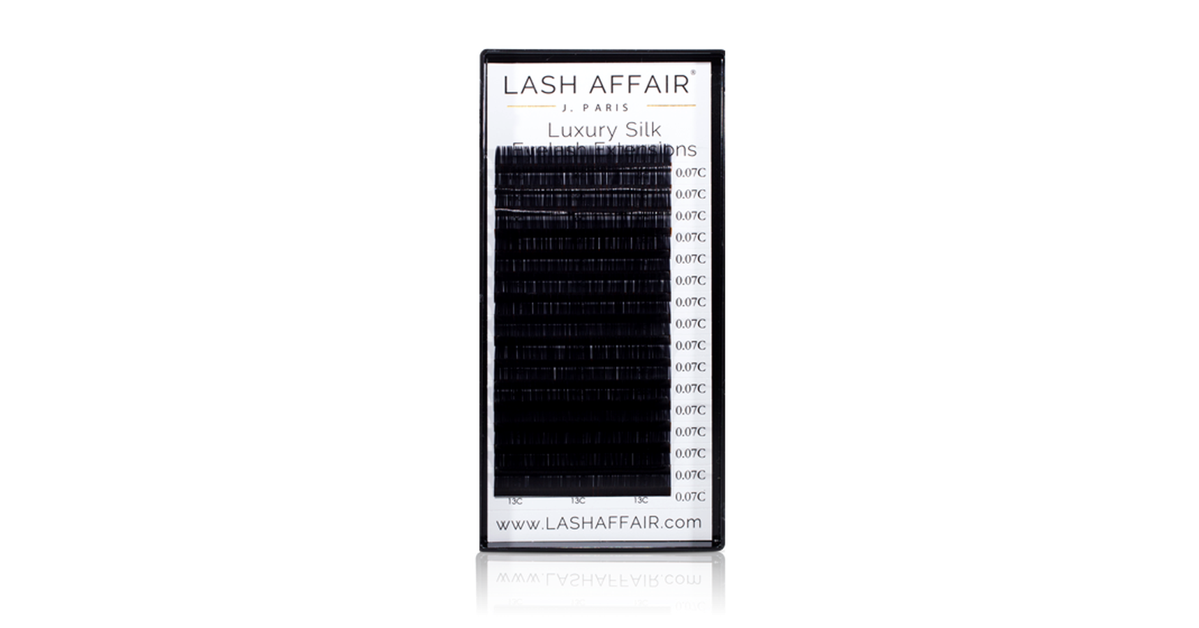 Lash Affair Classic Silk Lashes Single Length B-Curl: 10mm x .15 - Black