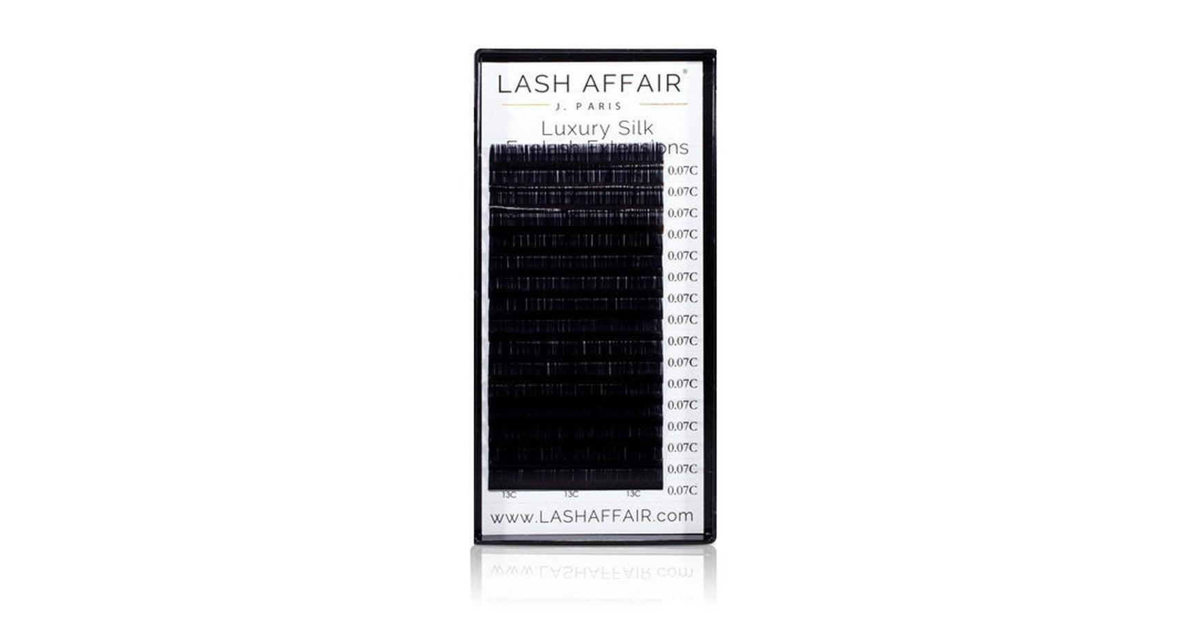 Lash Affair Classic Silk Lashes Single Length D-Curl: 9mm x .15 - Black