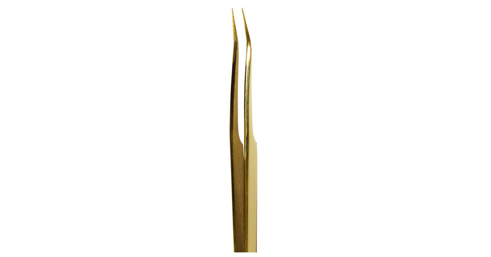 Lash Affair Two of a Kind - Gold Tweezers (Long Straight - Isolation)