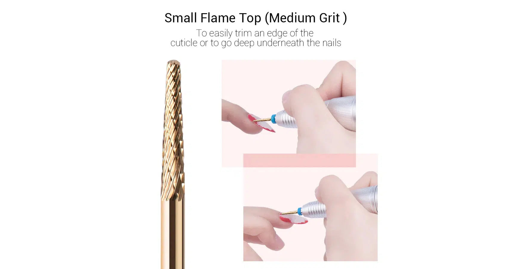 MelodySusie Gold Carbide Nail Drill Set
