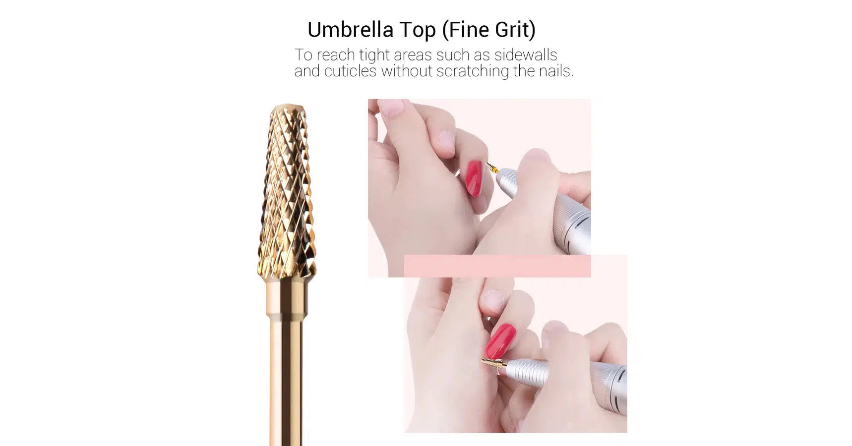 MelodySusie Gold Carbide Nail Drill Set