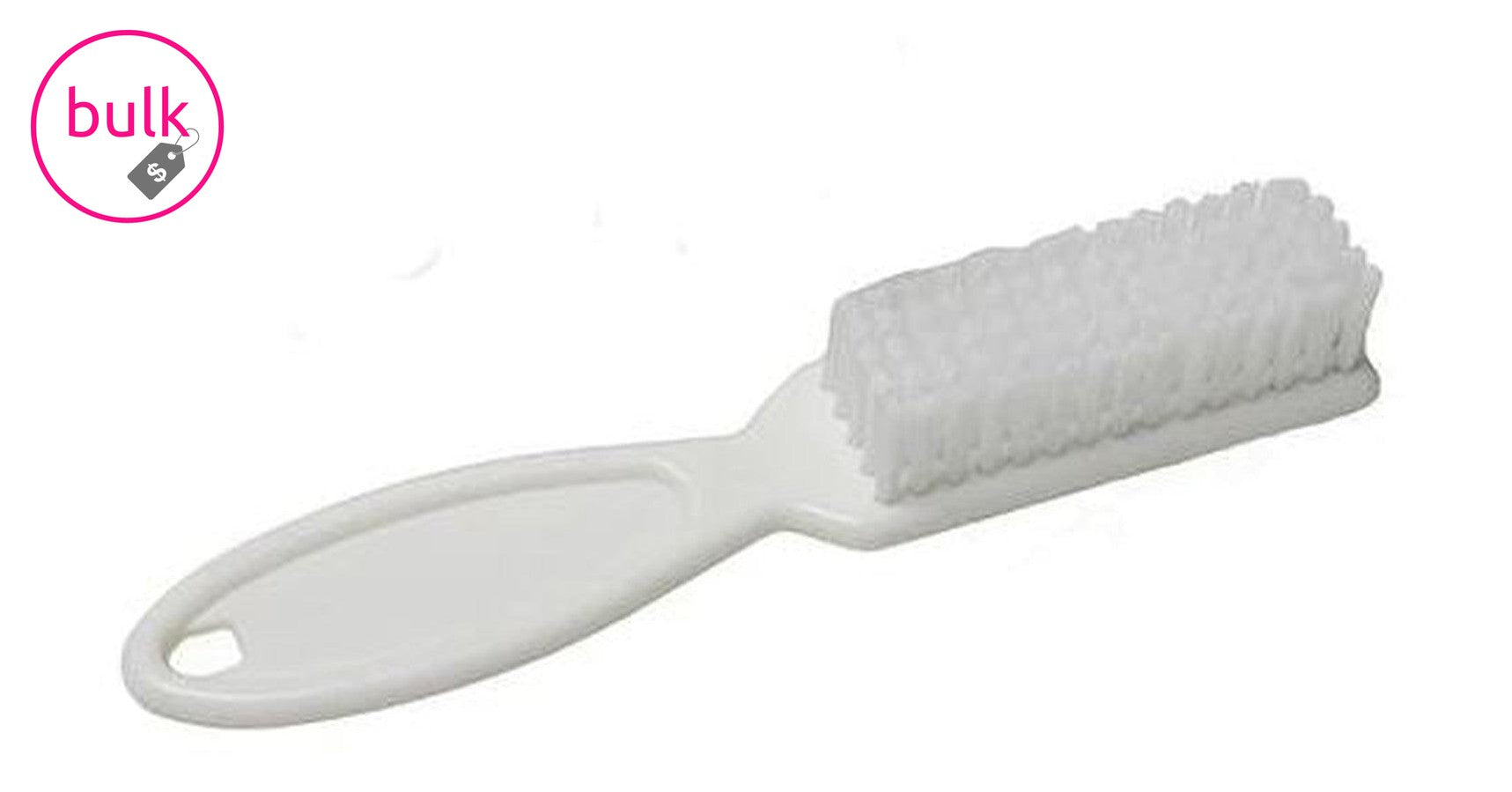 Nail Scrub Brush, plastic handle - WHITE or CLEAR