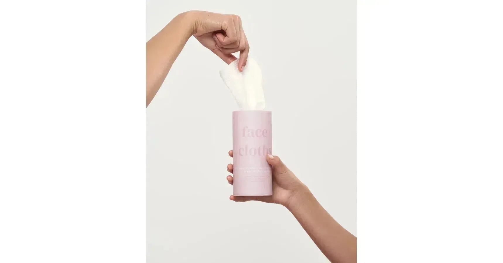 Elle Hall - Rosey Stone single use, 100% cotton face cloths (30/tube)