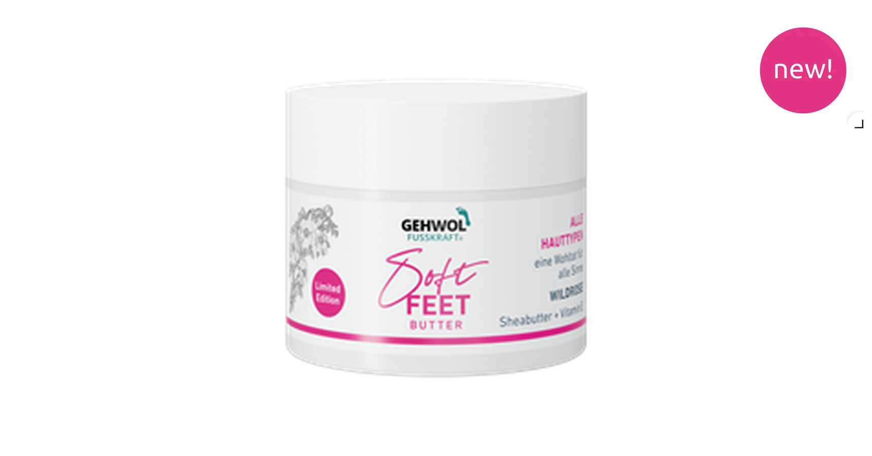 Gehwol FUSSKRAFT Soft Feet Butter - Wild Rose (50ml) - Limited Edition