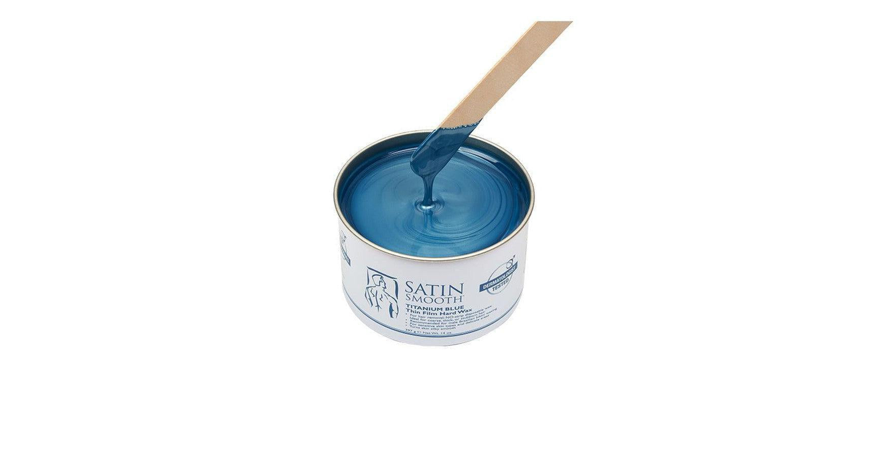 Satin Smooth Titanium Blue Thin Film Hard Wax (14oz)