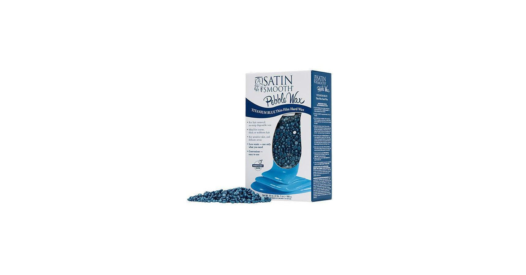 Satin Smooth Titanium Blue Thin Film Pebble Wax (35oz)