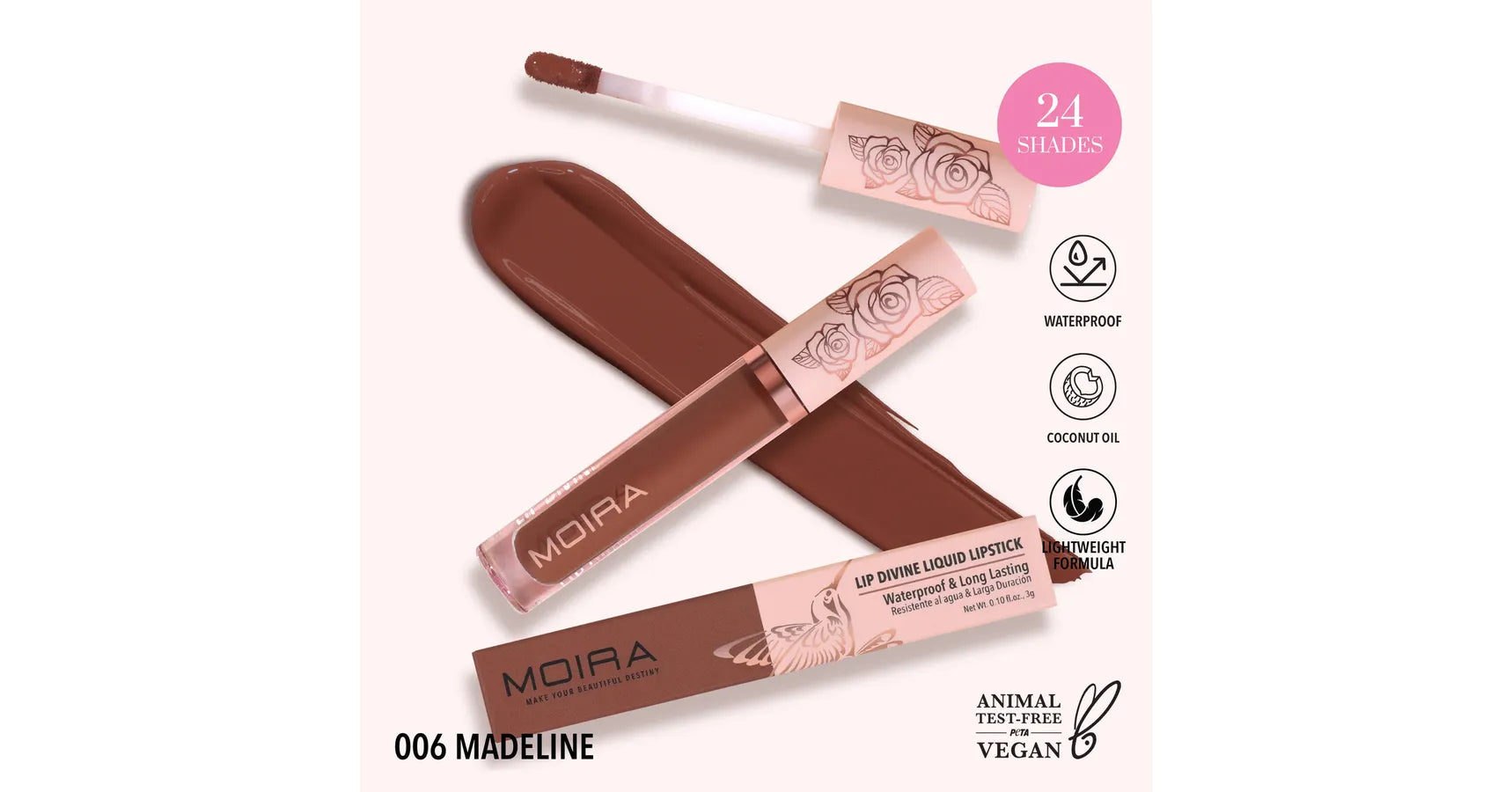 MOIRA Lip Divine Liquid Lipstick - Madeline