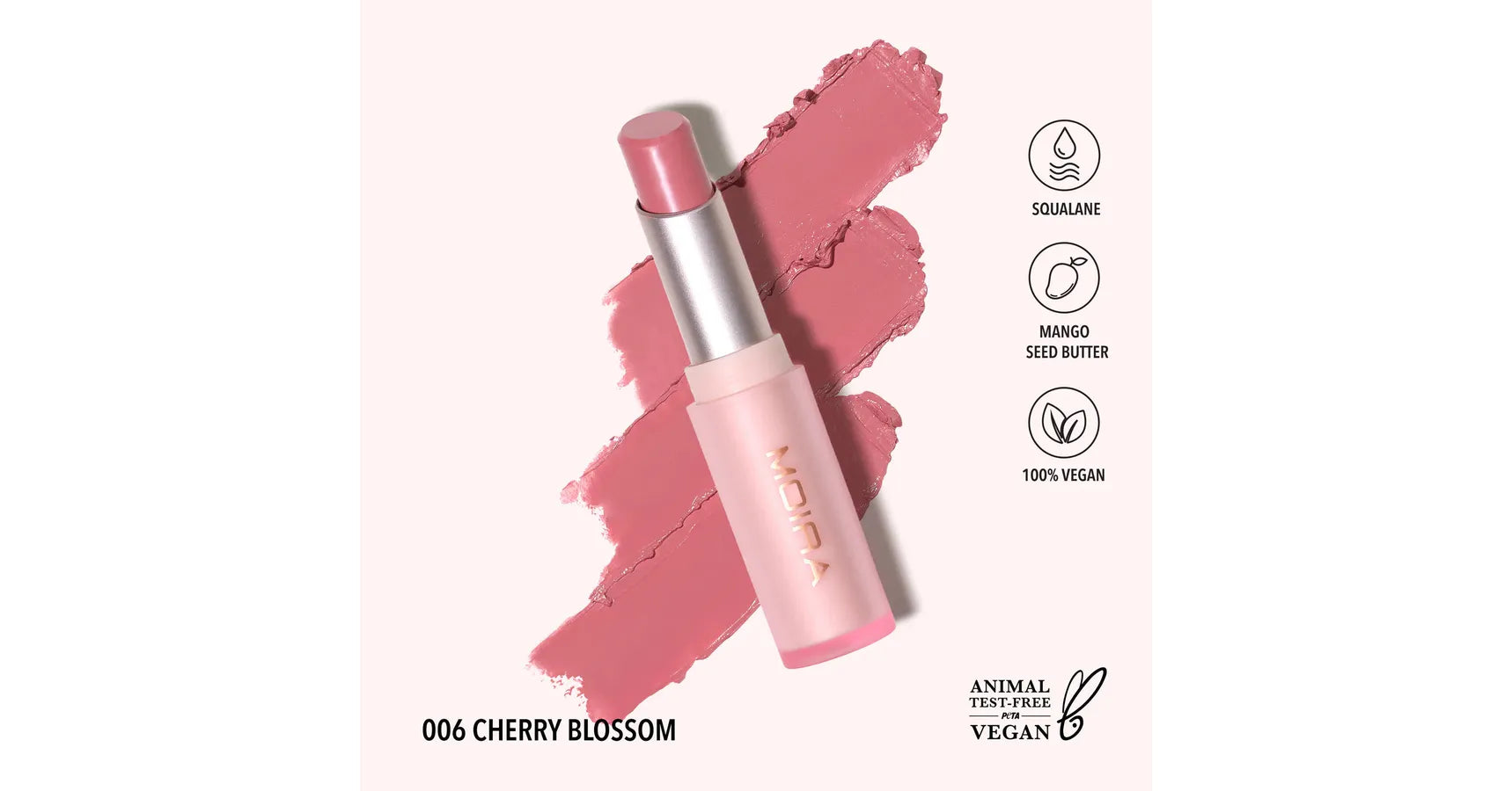 MOIRA Signature Lipstick - Cherry Blossom