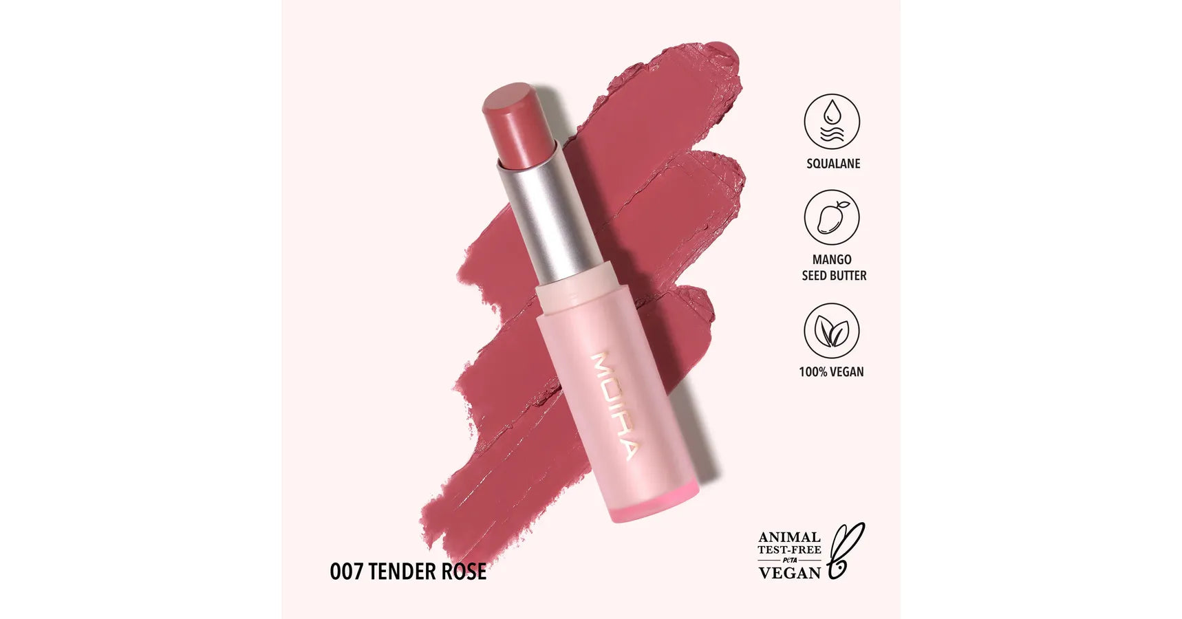MOIRA Signature Lipstick - Tender Rose