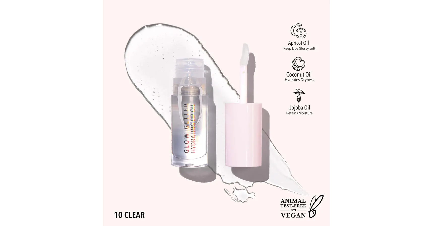 MOIRA Glow Getter Hydrating Lip Oil - Clear