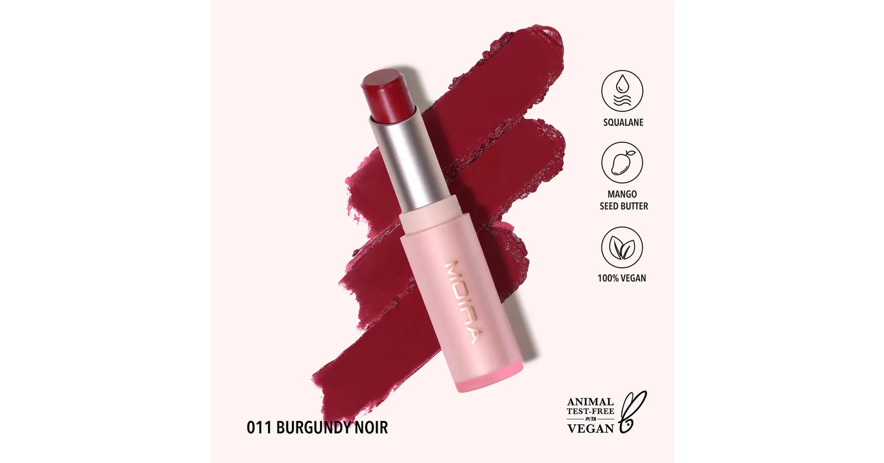 MOIRA Signature Lipstick - Burgundy Noir