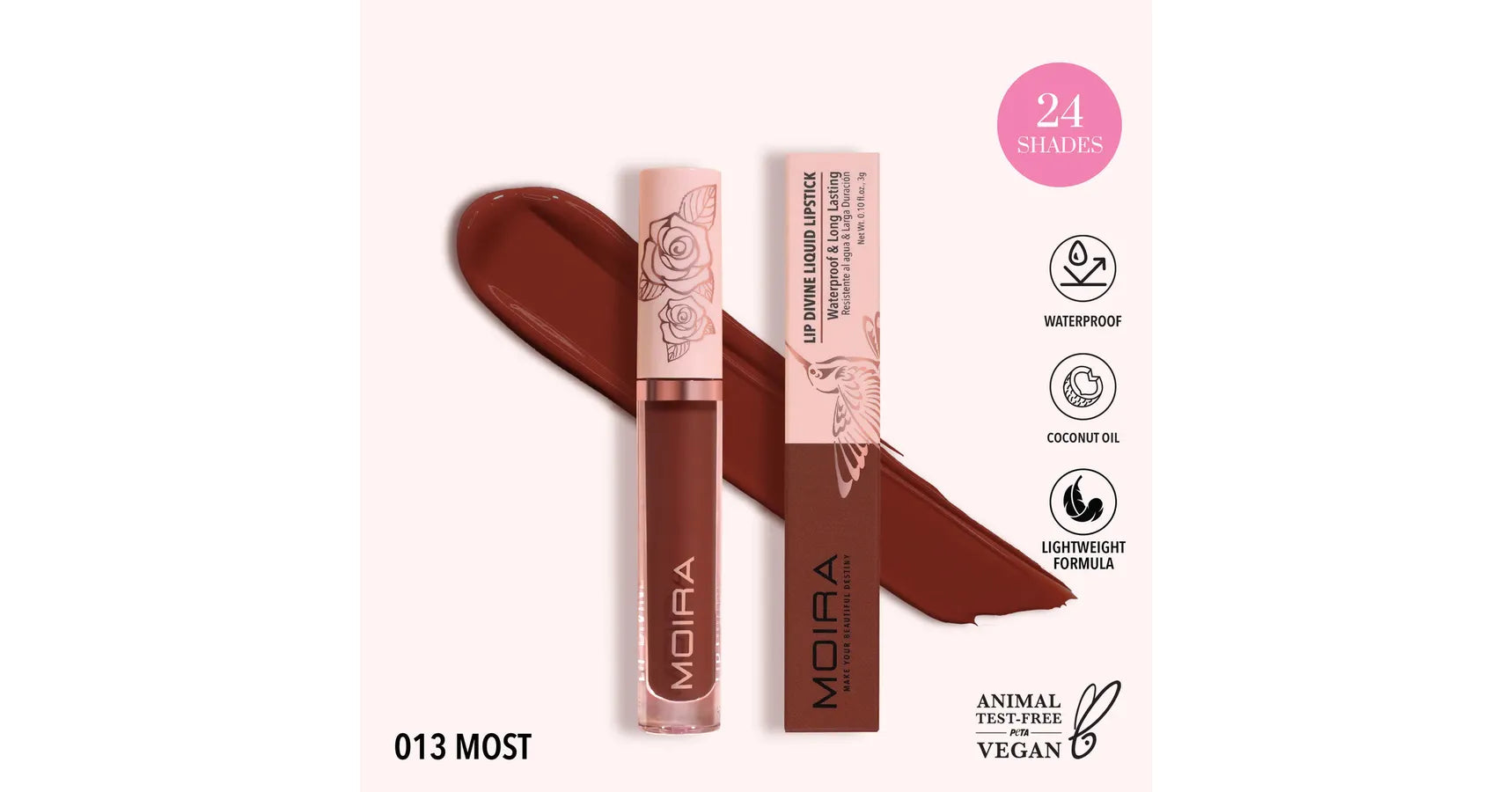MOIRA Lip Divine Liquid Lipstick - Most