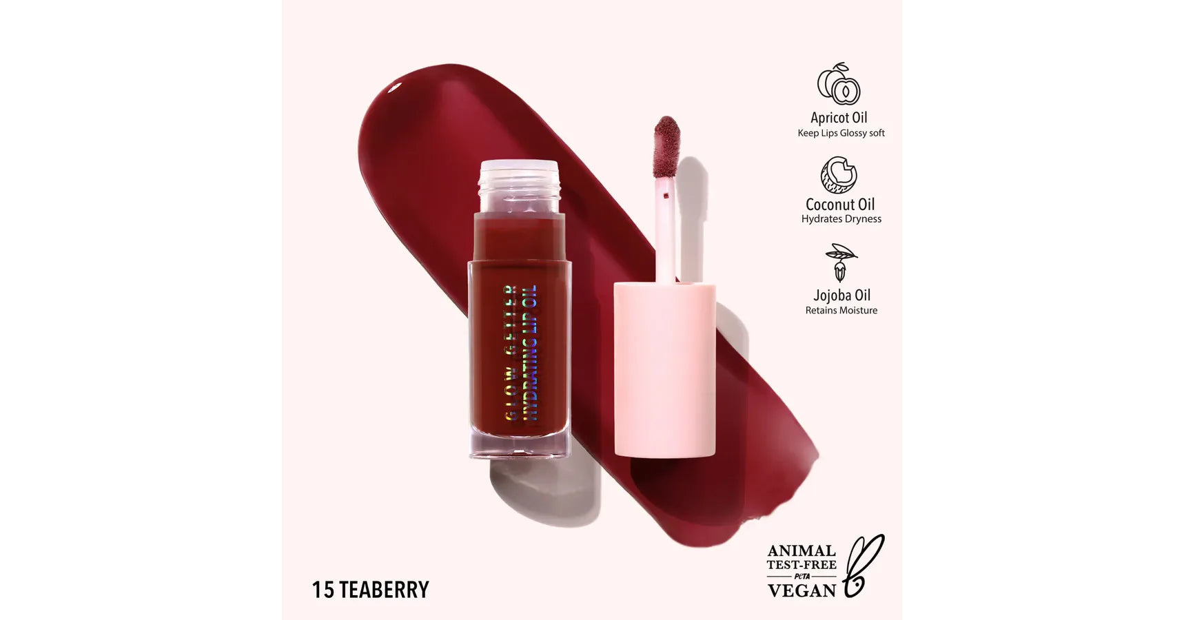 MOIRA Glow Getter Hydrating Lip Oil - Teaberry