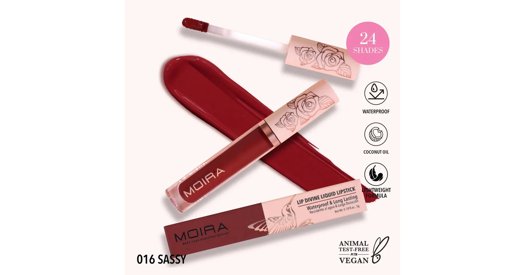 MOIRA Lip Divine Liquid Lipstick - Sassy