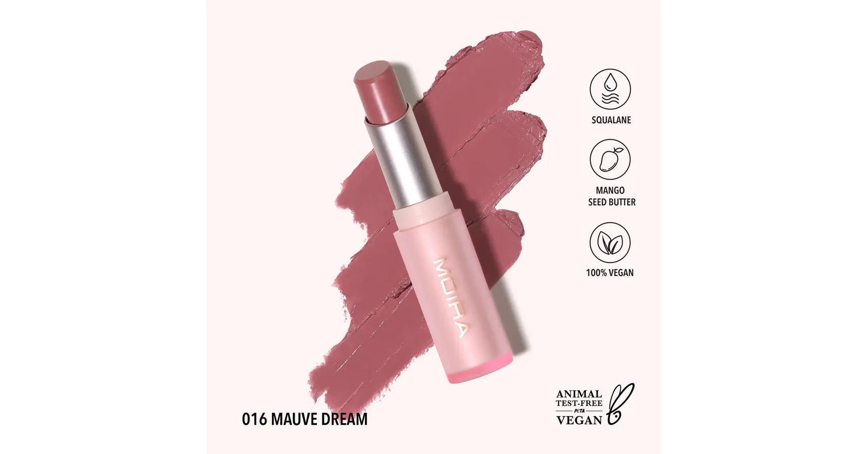 MOIRA Signature Lipstick - Mauve Dream