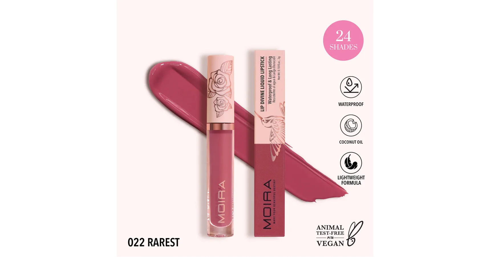 MOIRA Lip Divine Liquid Lipstick - Rarest