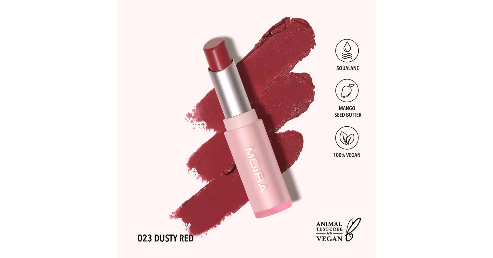 MOIRA Signature Lipstick - Dusty Red