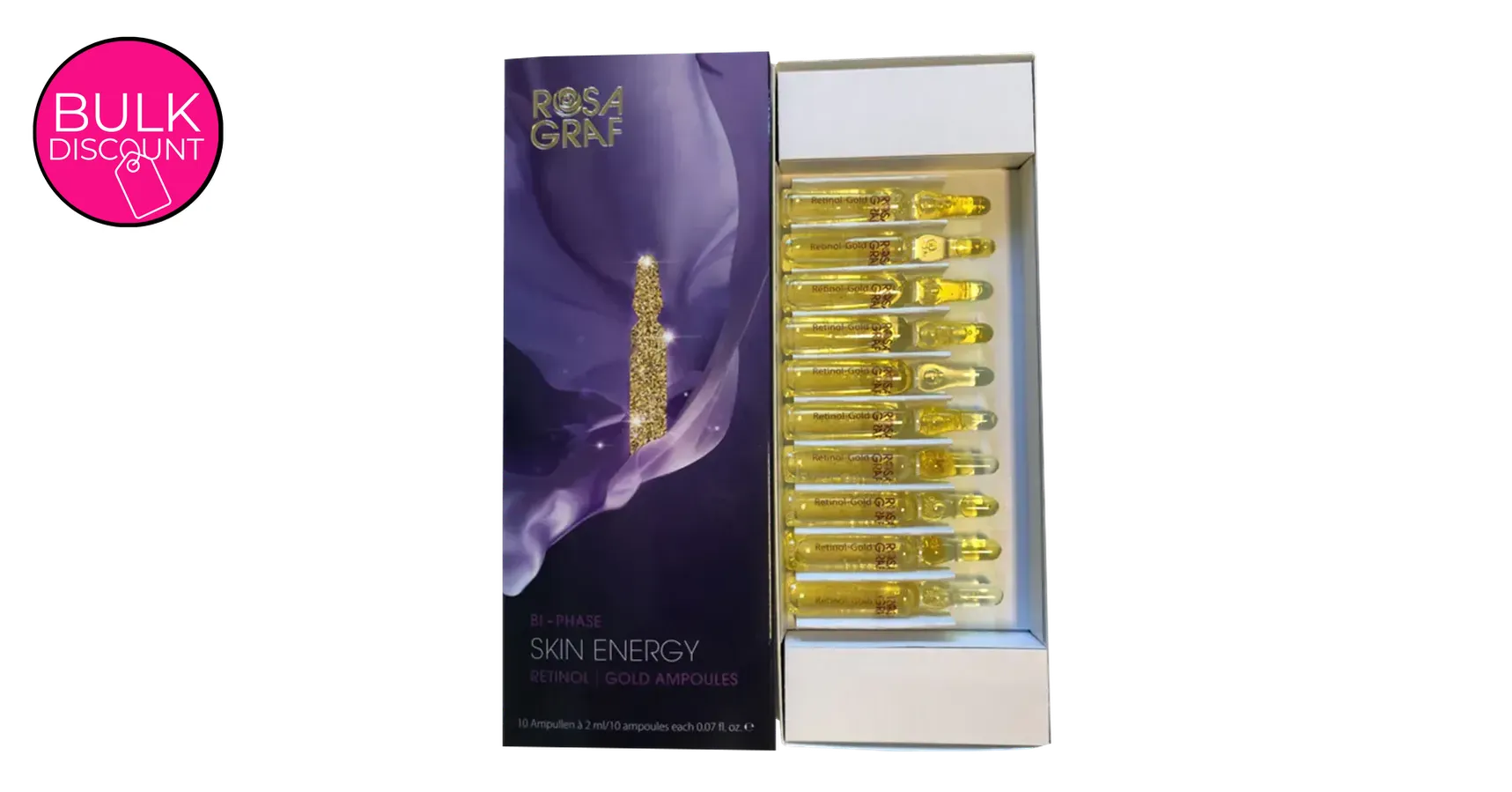 Rosa Graf Bi Phase Skin Energy Retinol / Gold Ampoules (10x2ml)