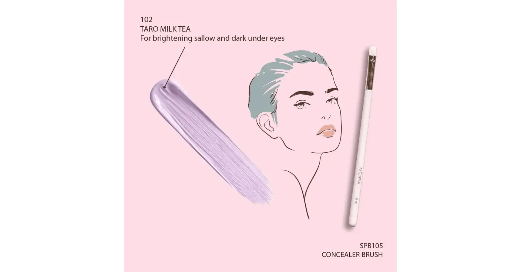 MOIRA Lavish Color Correcting Concealer - Taro Milk Tea