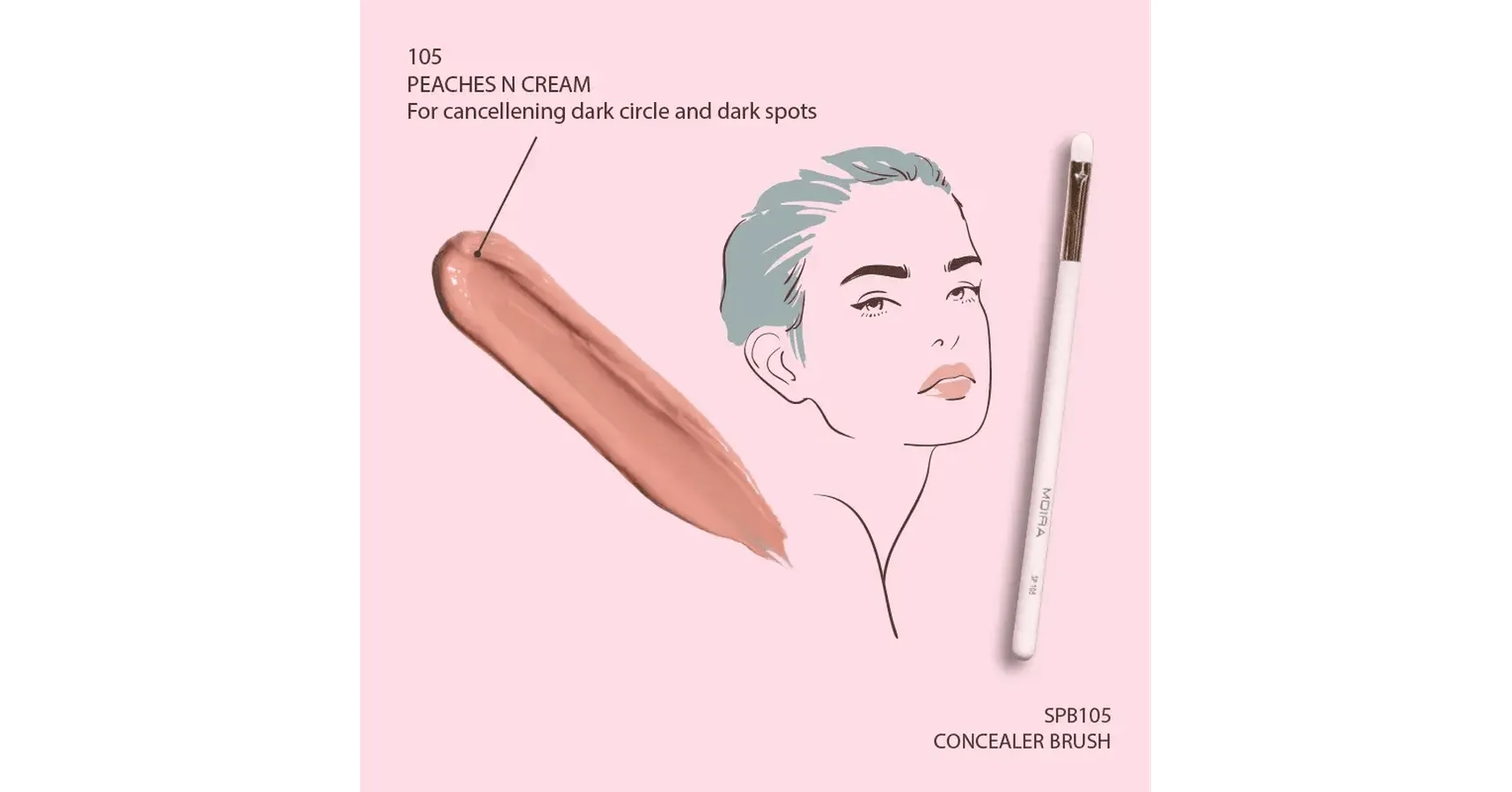MOIRA Lavish Color Correcting Concealer - Peaches N Cream