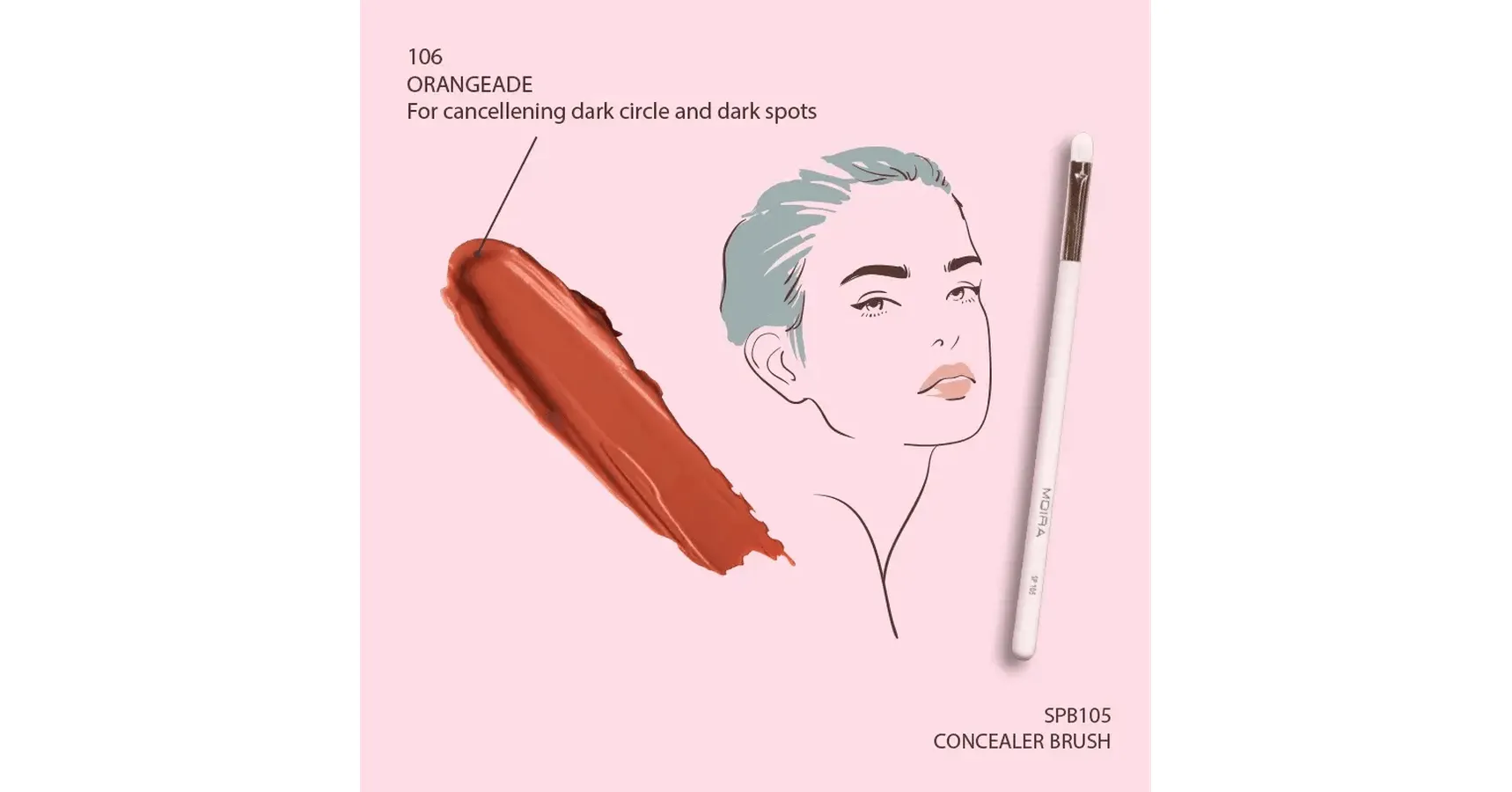 MOIRA Lavish Color Correcting Concealer - Orangeade