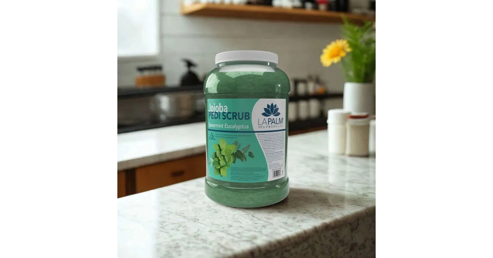 La Palm Jojoba Pedi Scrub - Spearmint Eucalyptus (1Gal)