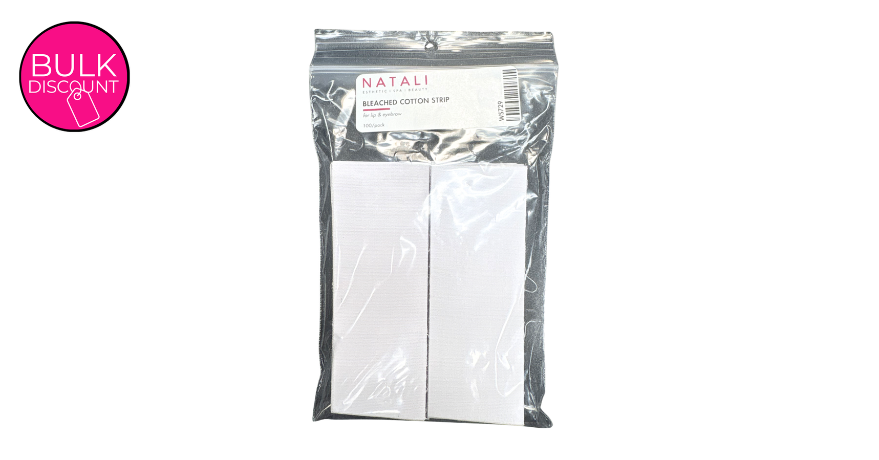 Waxing Cotton Strips BLEACHED For Lips & Eyebrows (100/pack)
