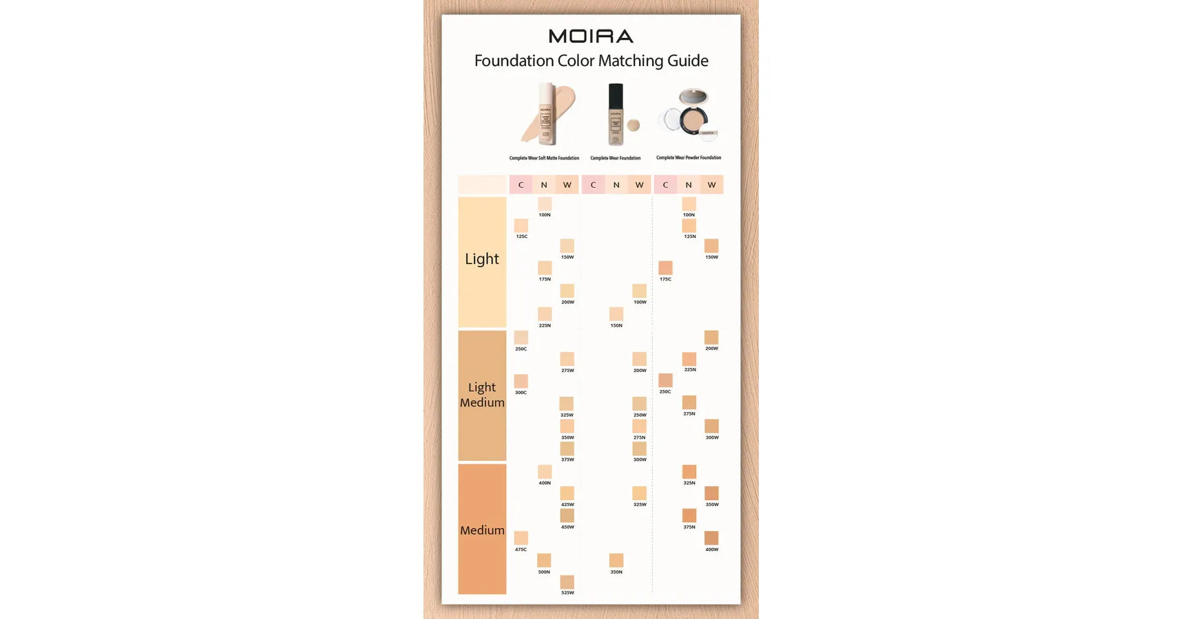 MOIRA Complete Wear Soft Matte Foundation (525W)