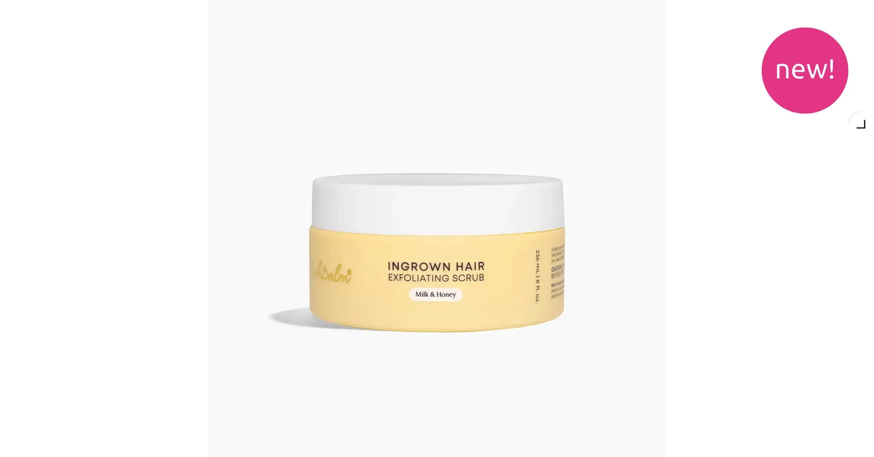 Bushbalm Milk and Honey Exfoliating Scrub Ingrown Hair (8oz/236ml)