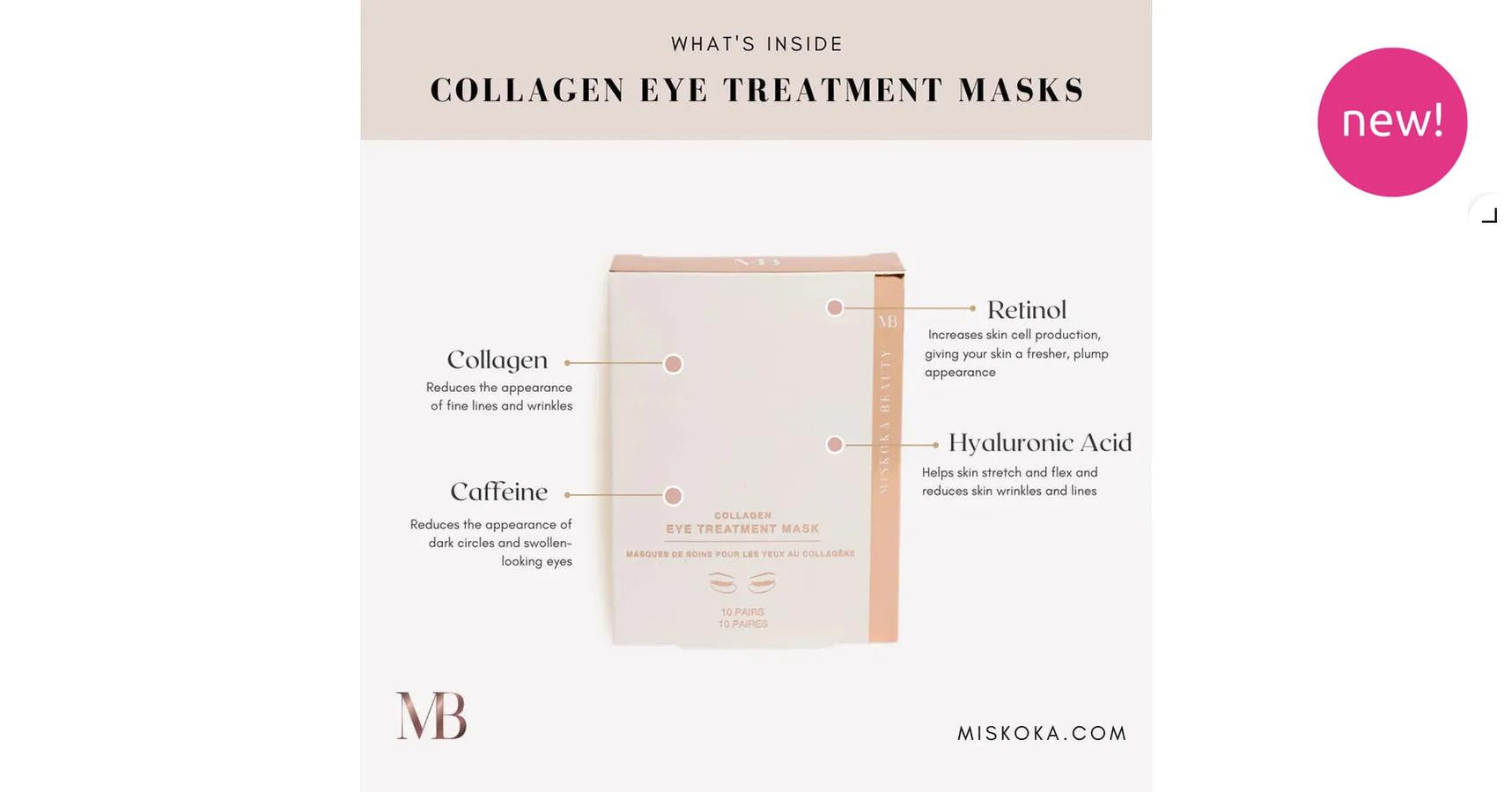 Miskoka Beauty Collagen Eye Treatment Mask