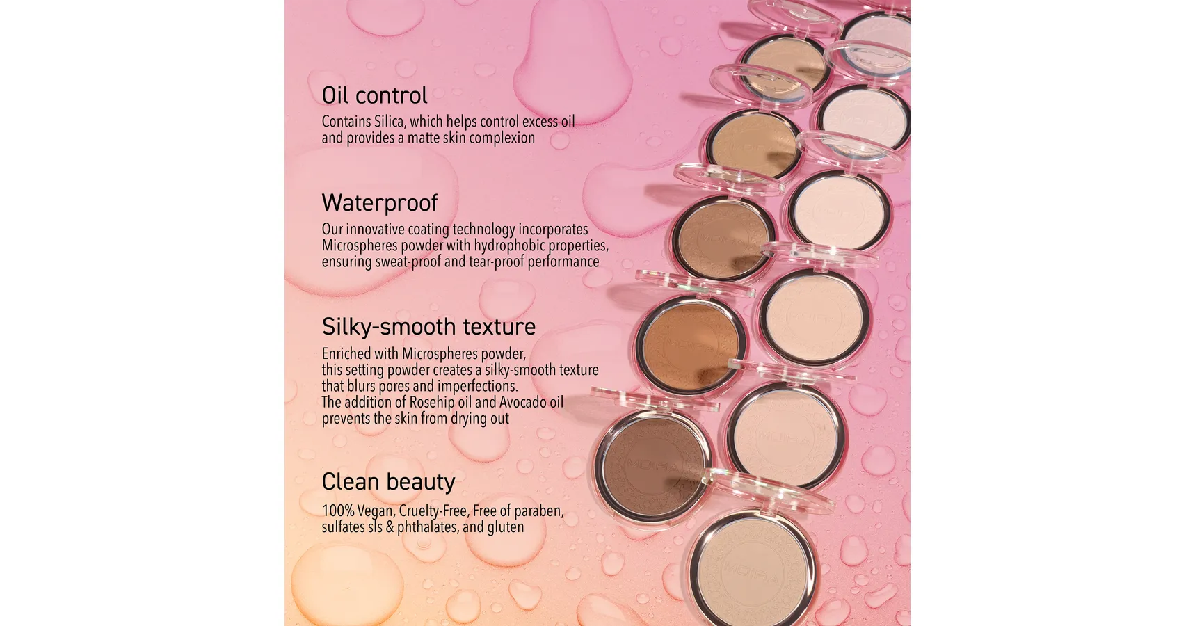 MOIRA Soft Focus Waterproof Setting Powder (0.41oz/11.5g #500)