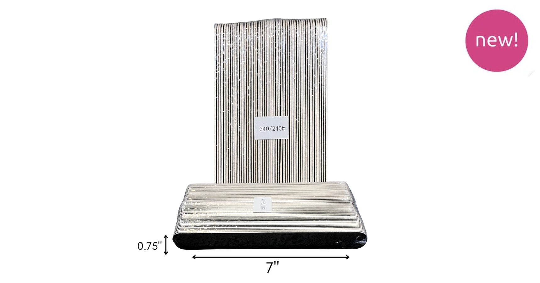 Disposable Black file - 240/240 grit (50/box)