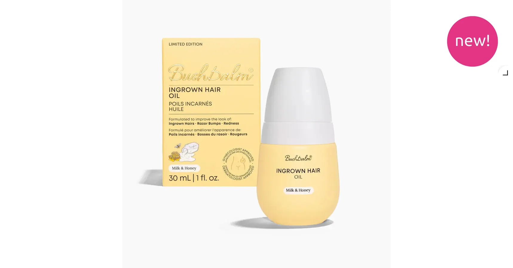 Bushbalm Milk and Honey Ingrown Hair Oil (30ml)
