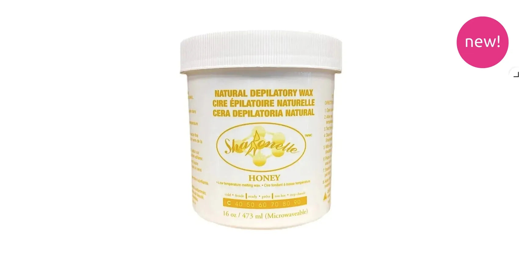 Sharonelle Soft Wax - Natural Honey (500ml) MICROWAVEABLE TUB