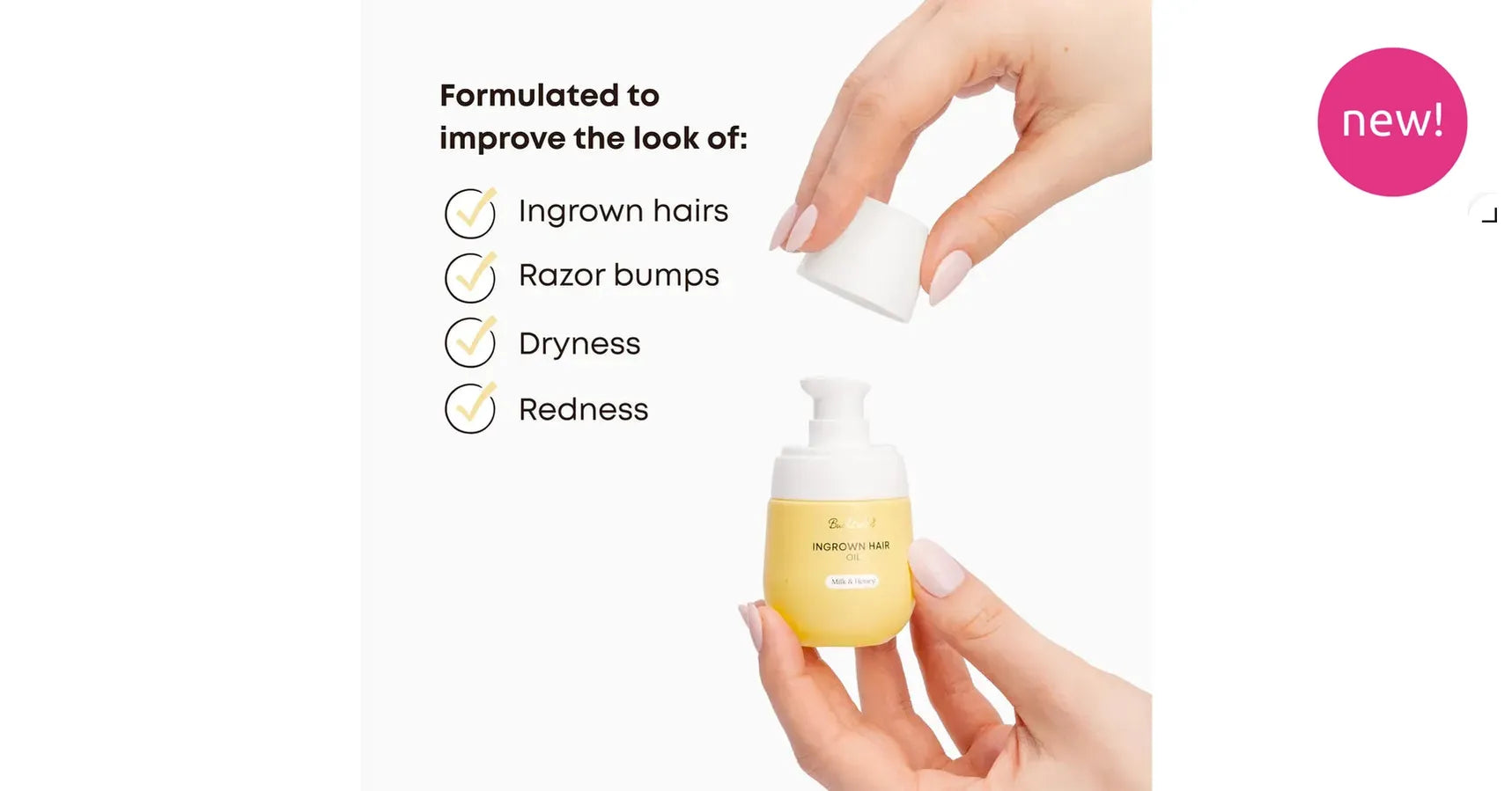 Bushbalm Milk and Honey Ingrown Hair Oil (30ml)