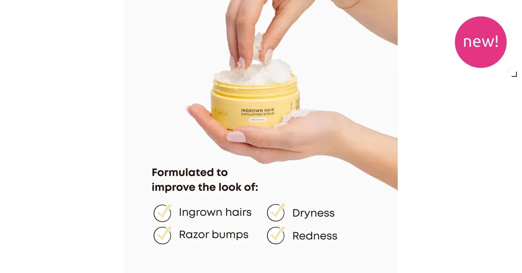 Bushbalm Milk and Honey Exfoliating Scrub Ingrown Hair (8oz/236ml)