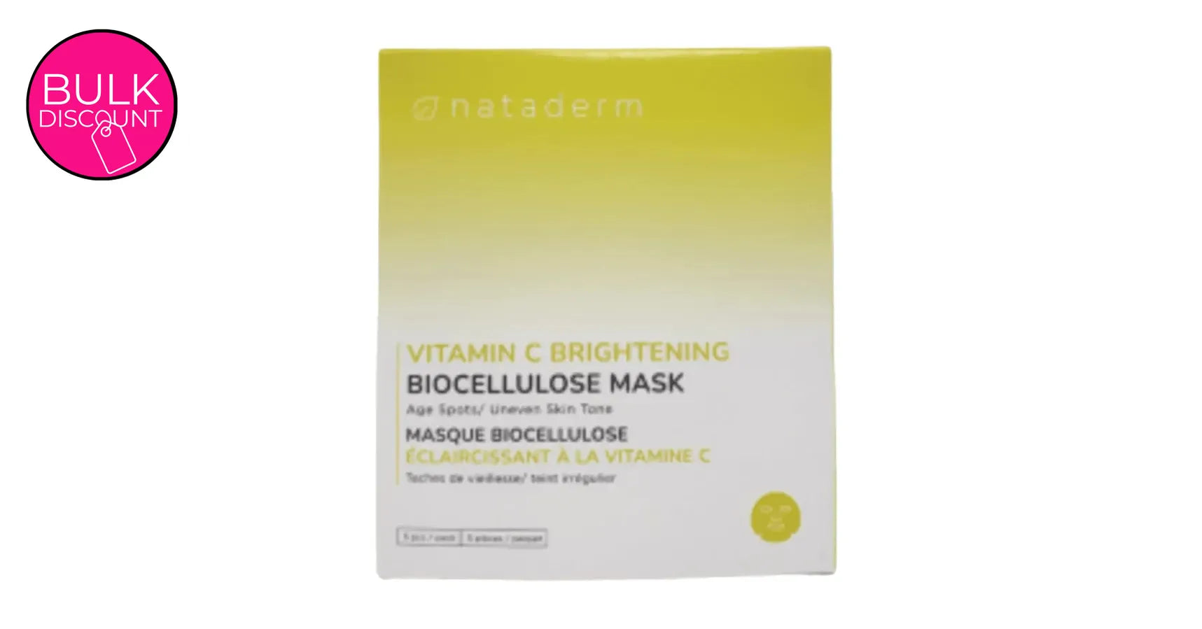 Nataderm Vitamin C Brightening Biocellulose Mask 5pcs/pack