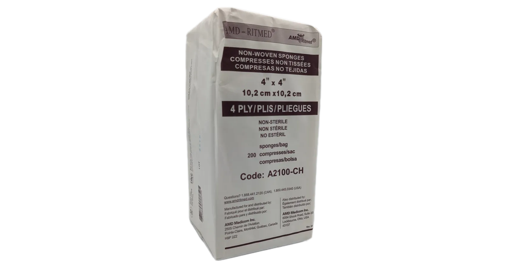 All-Purpose Disposable Wipes (4"x4") 200/pk (non-woven)