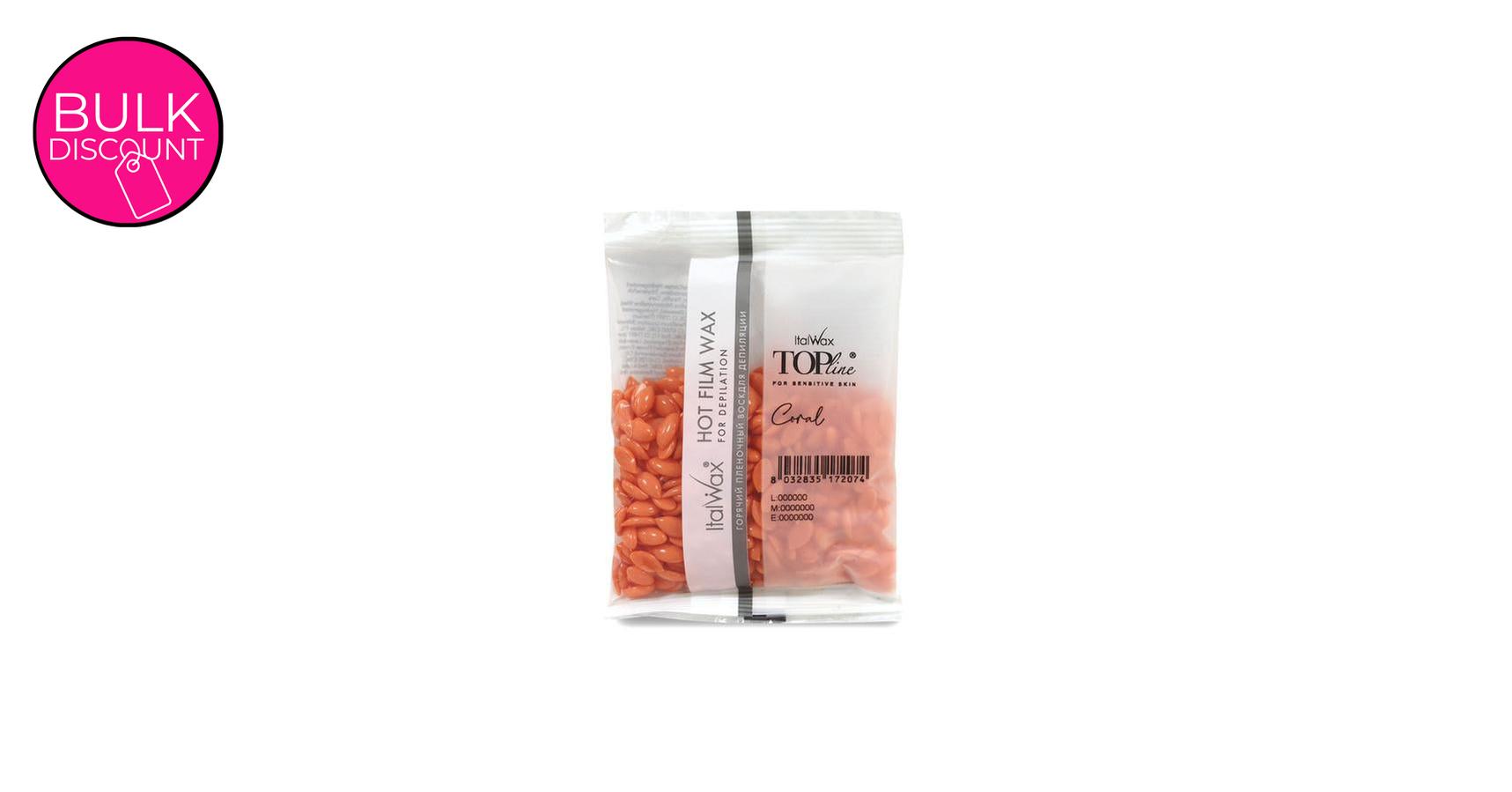Italwax Top Line Hot Film Wax in Granules Coral For Sensitive (100g sample)