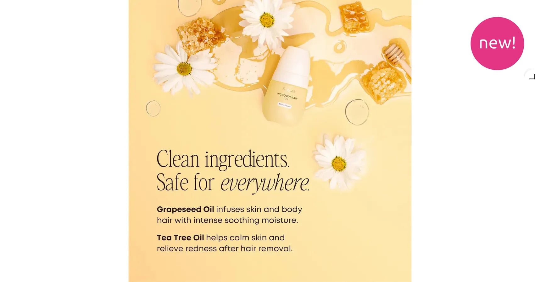 Bushbalm Milk and Honey Ingrown Hair Oil (30ml)