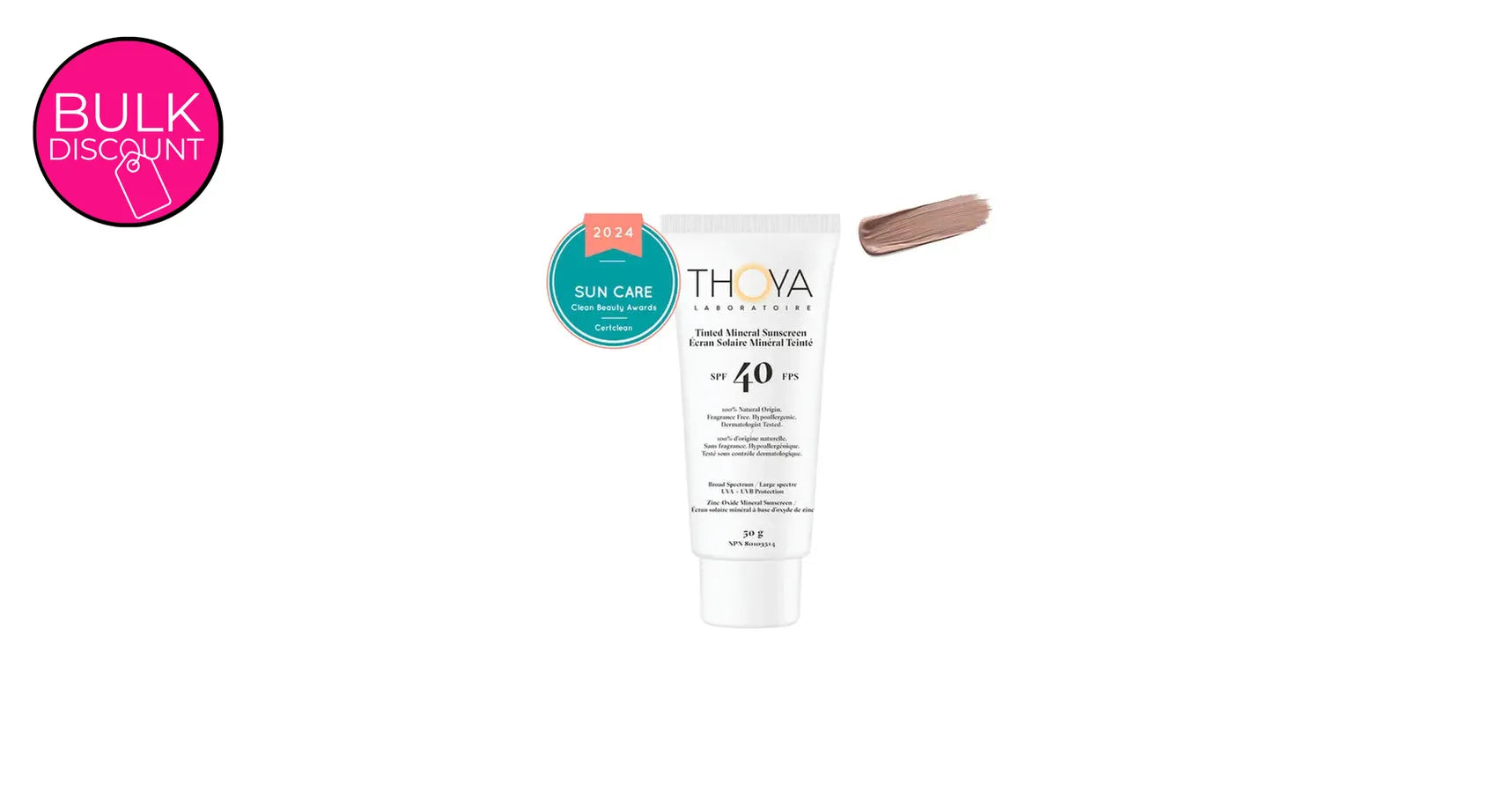 THOYA Tinted Mineral Sunscreen SPF40 #2 Rose Ivory (50ml)