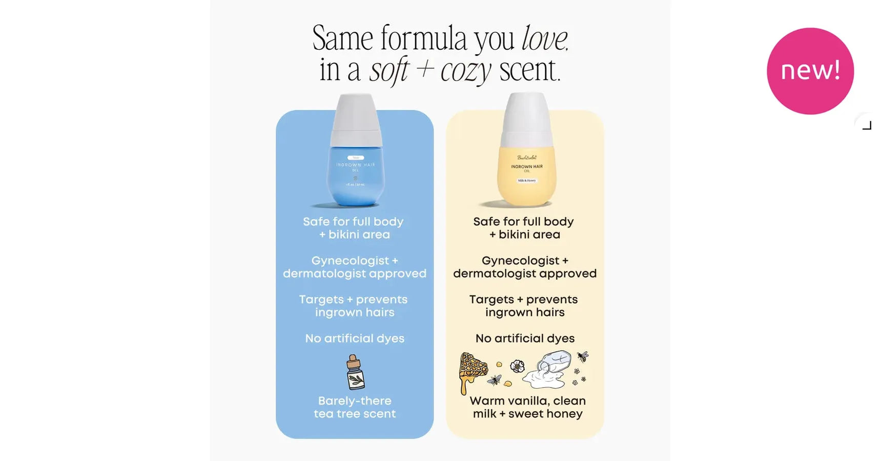 Bushbalm Milk and Honey Ingrown Hair Oil (30ml)