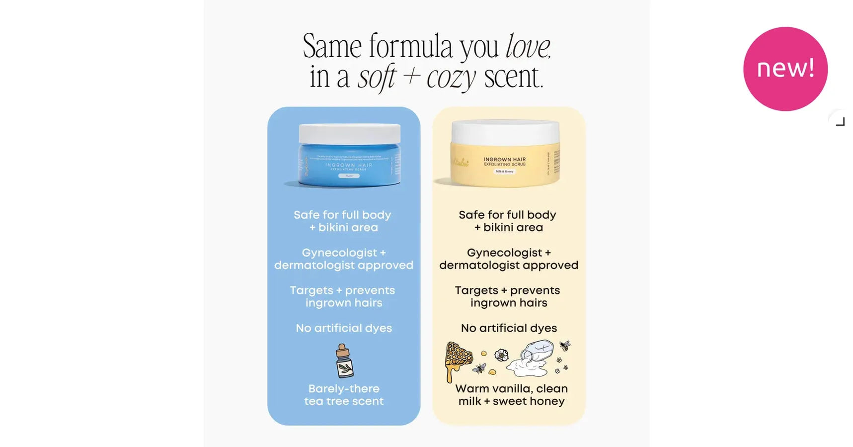 Bushbalm Milk and Honey Exfoliating Scrub Ingrown Hair (8oz/236ml)
