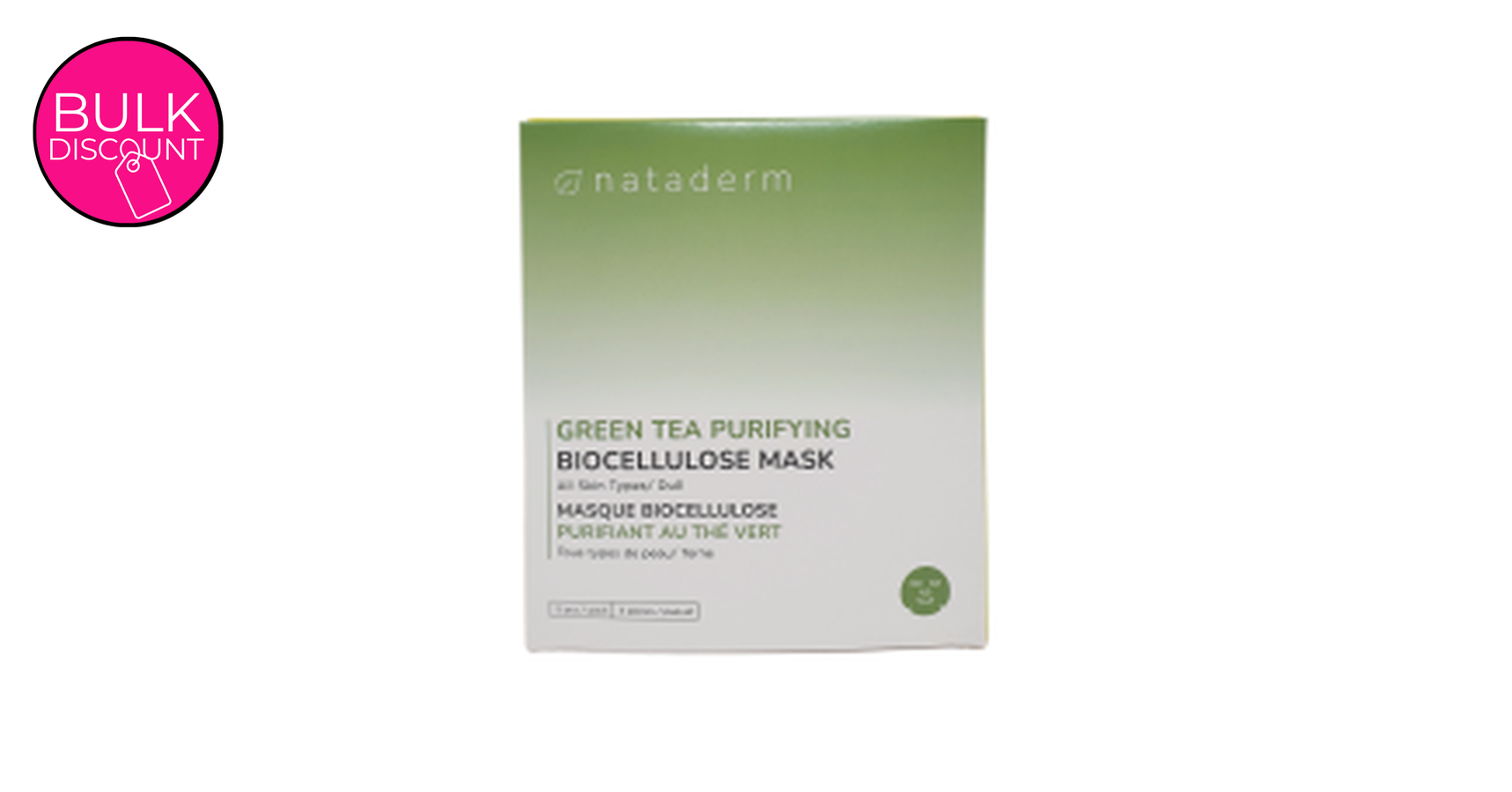 Nataderm Green Tea Purifying Biocellulose Mask (5pcs/pack)