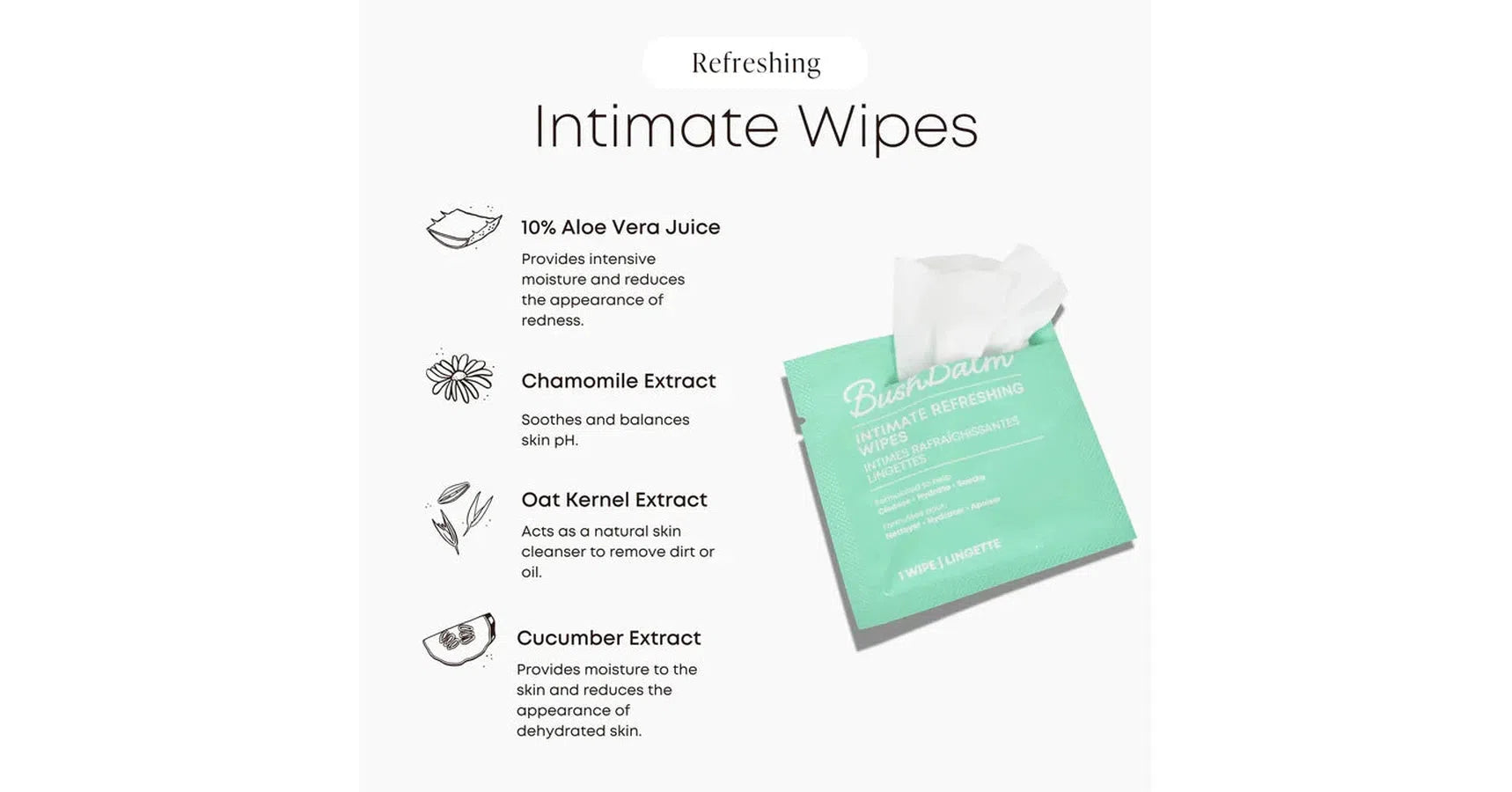 Bushbalm Intimate Refreshing Wipes (2 sizes)